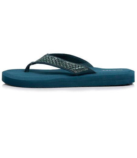 Isotoner Tongs femme sandales plage d'été, semelles eva légères et confortable