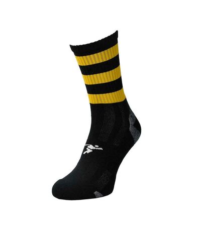 Chaussettes de football pro adulte noir / ambre Precision