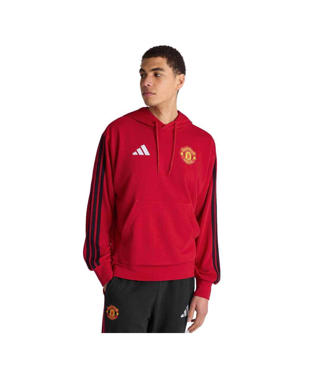 Sweat À Capuche Motif/style Manchester United Fc Dna Homme Rouge Adidas-2