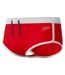 Mens Contrast Detail Textured Briefs Red Speedo-1