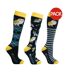 Chaussettes night owl femme bleu marine / jaune Hy-1