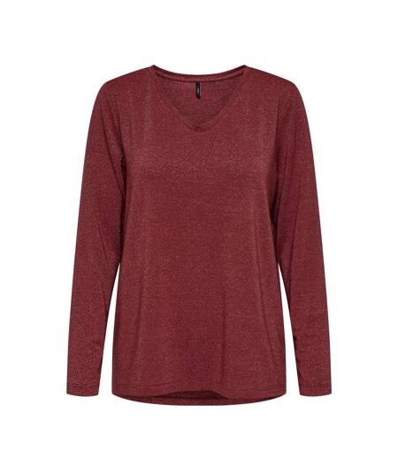 T-shirt bordeaux femme only harly ml