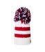Unisex Adult Champion 2003 Striped Bobble Hat White Red England Rugby-2