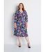 Robe courte cache-coeur imprimée-1