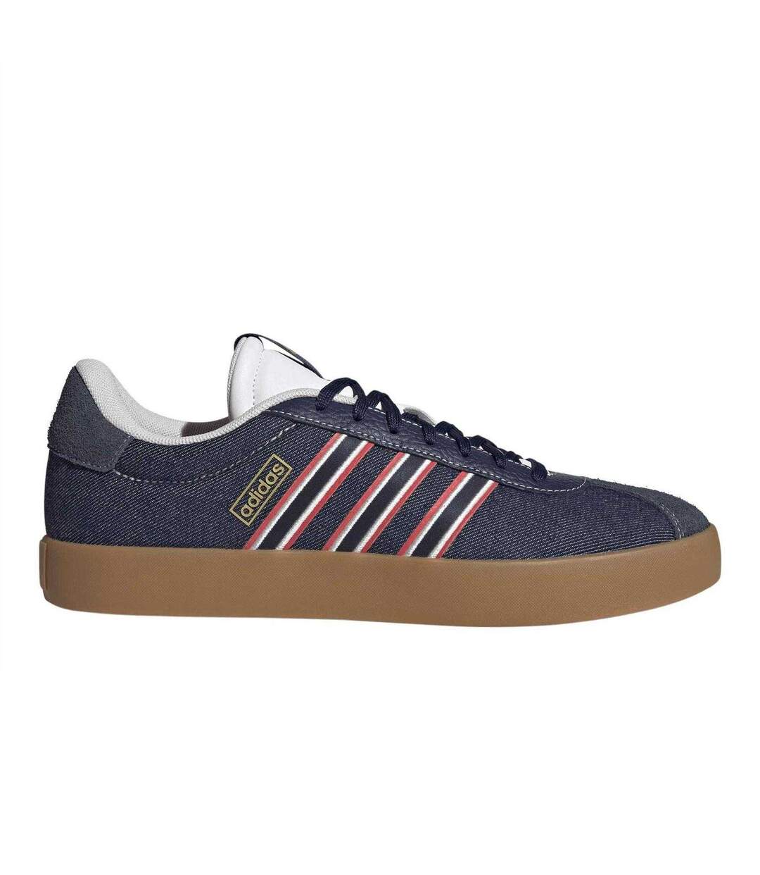 Mens Vl Court 3.0 Denim Look Trainers Dark Blue Adidas-1