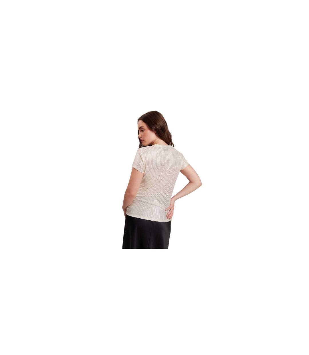 T-shirt Motif/style Métallisé Femme Jaune Or Ted Baker-1