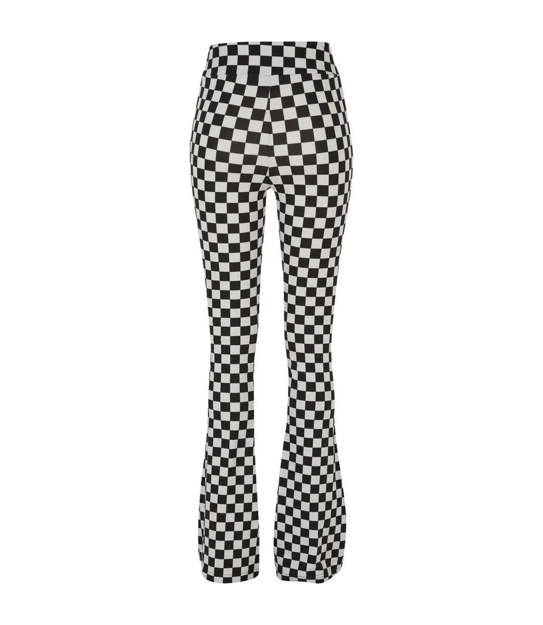 Legging Motif/style À Carreaux Femme Noir Gris Pâle Urban Classics-2