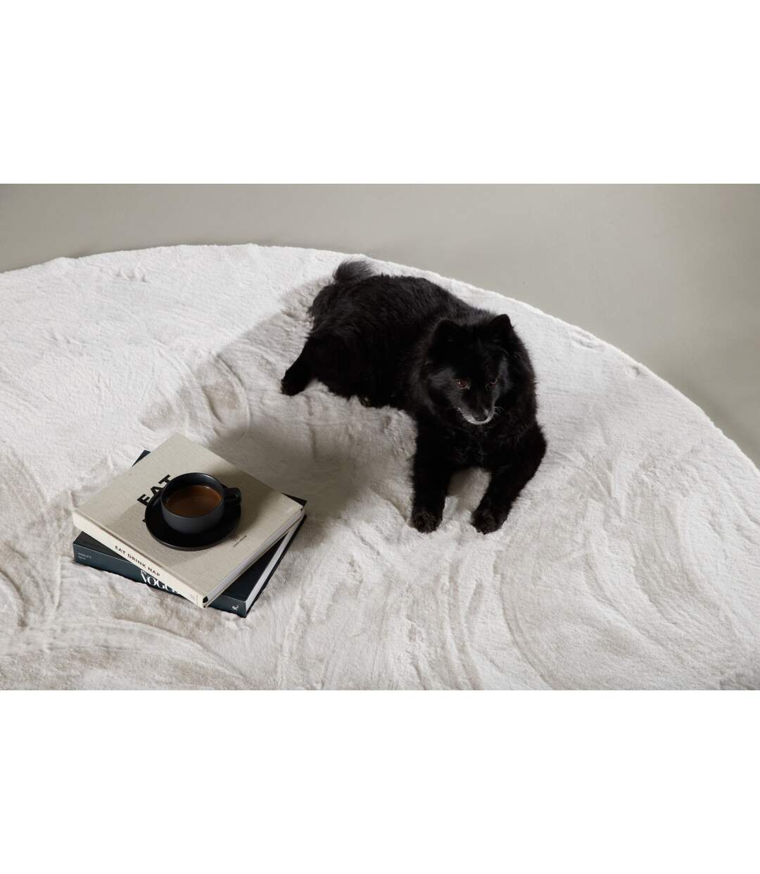 Tapis Rond Design Nina 200cm Blanc-4