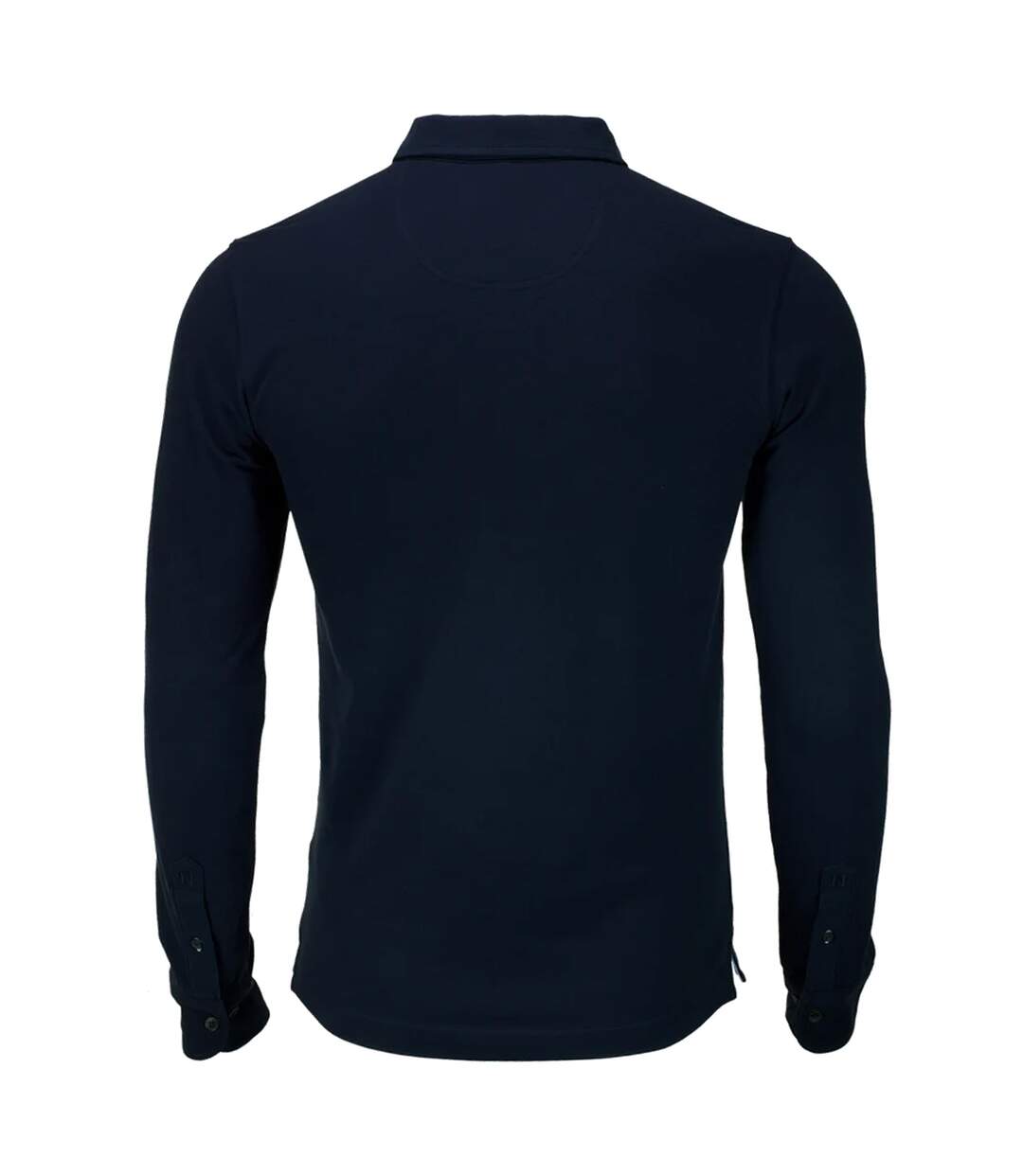 Mens carlington deluxe long sleeve polo shirt dark navy Nimbus