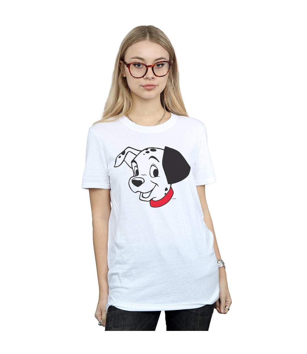 Disney - T-shirt DALMATIANS DALMATIAN HEAD - Femme (Blanc) - UTBI17133-2