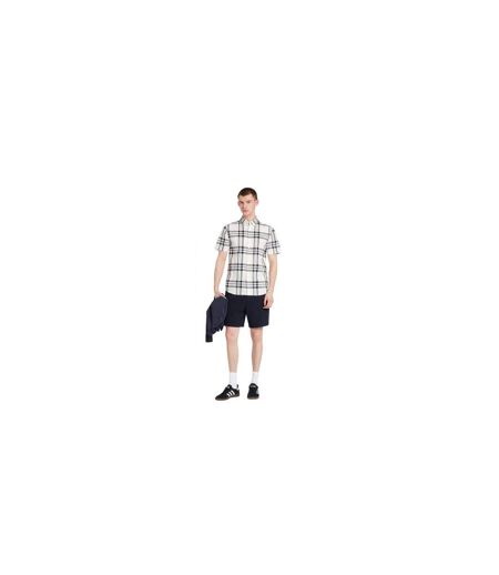 Chemise Motif/style À Carreaux Vifs Homme Écru Farah
