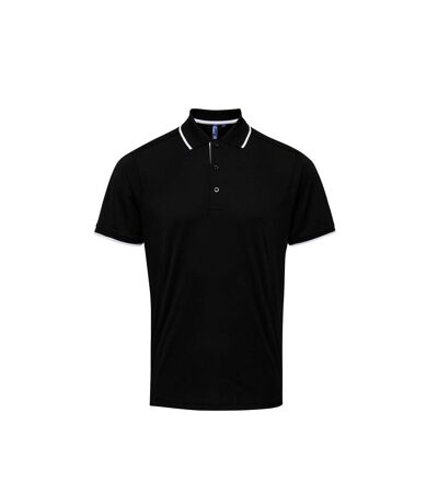 Polo hommes noir/blanc Premier