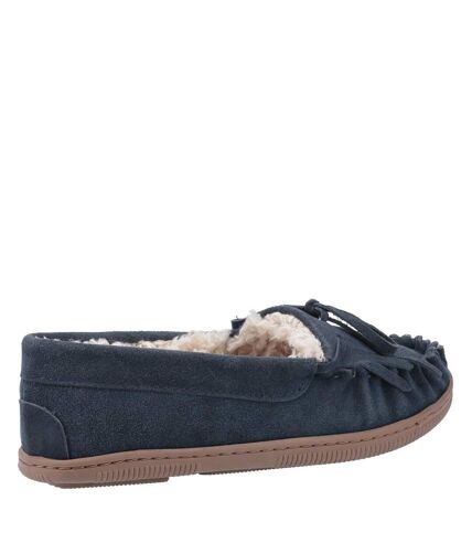 Hush Puppies Womens/Ladies Addy Slip On Leather Slipper (Navy) - UTFS6638