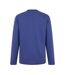 Mens Crew Neck Regular Long-sleeved T-shirt Dark Blue White Off White-2