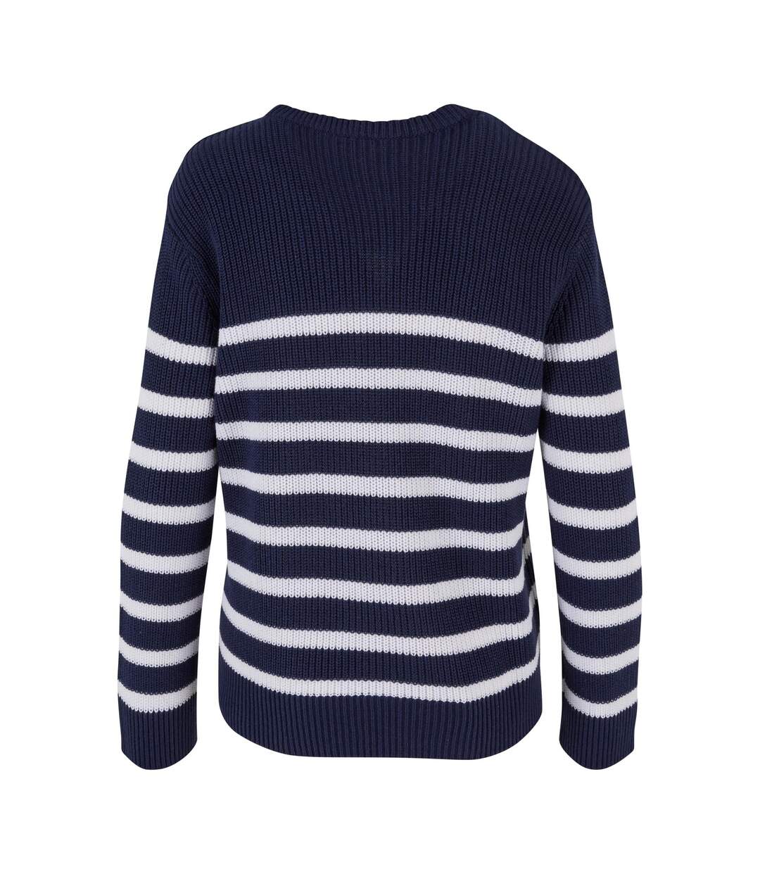 Pull Motif/style Rayé Femme Bleu Marine Blanc Urban Classics-2