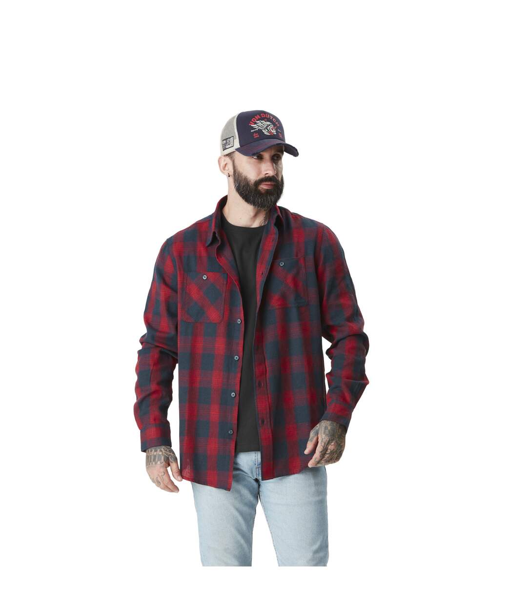 Chemise homme en  flanelle à carreaux Jack Vondutch