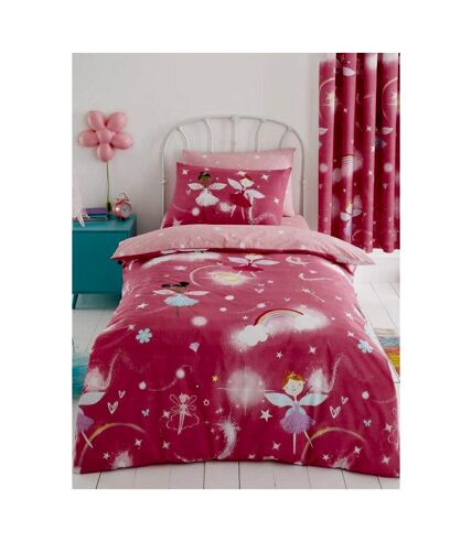 Bedding & Beyond Fairy Buddies Star Fitted Sheet Set (Pink/White) - UTAG2634