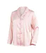 OZABI Pack 2 Pyjamas Femme Longs Satinés Imprimés, Col Chemise-5