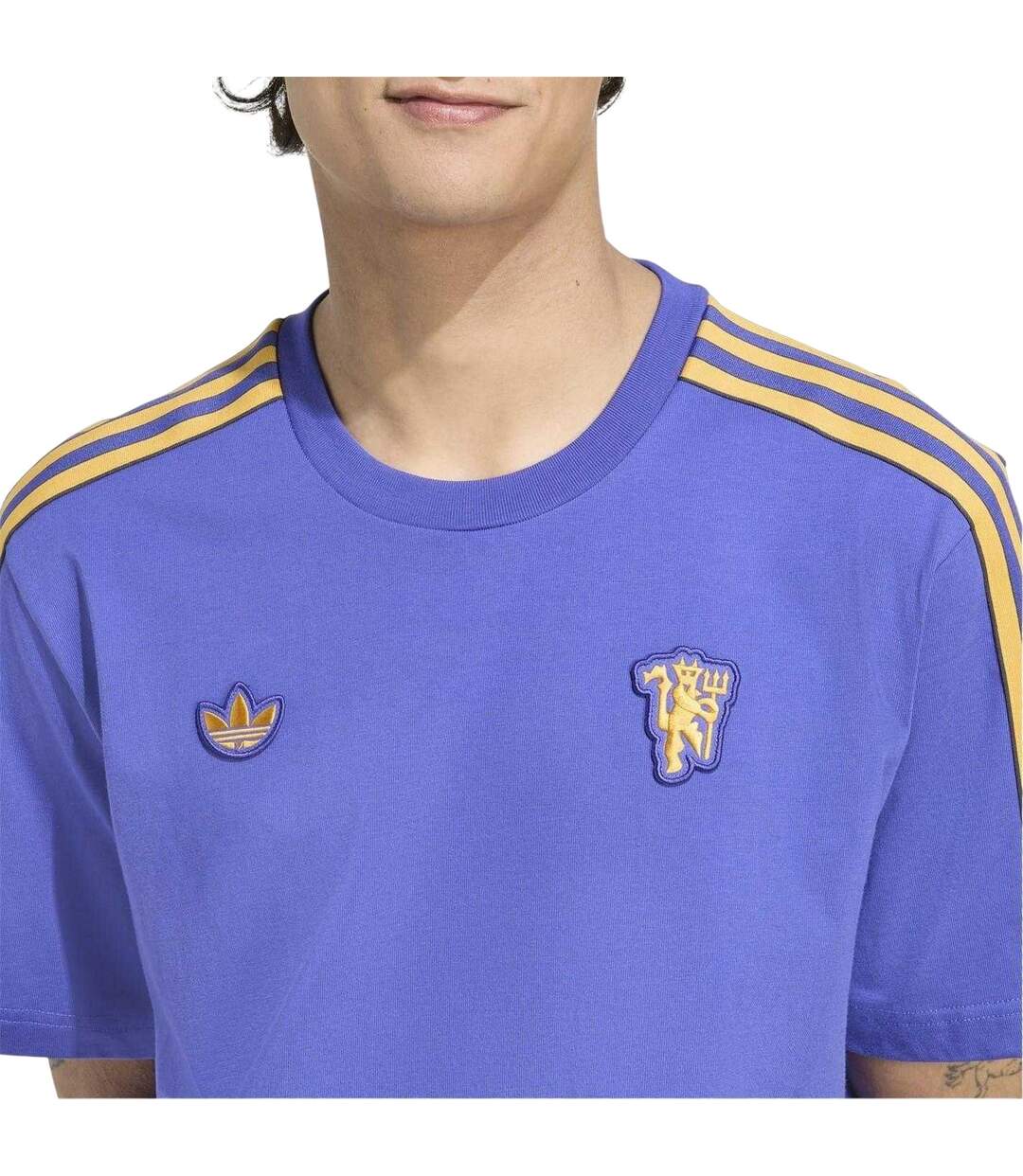 T-shirt Motif/style Manchester United Fc Icon Homme Blanc Adidas-4