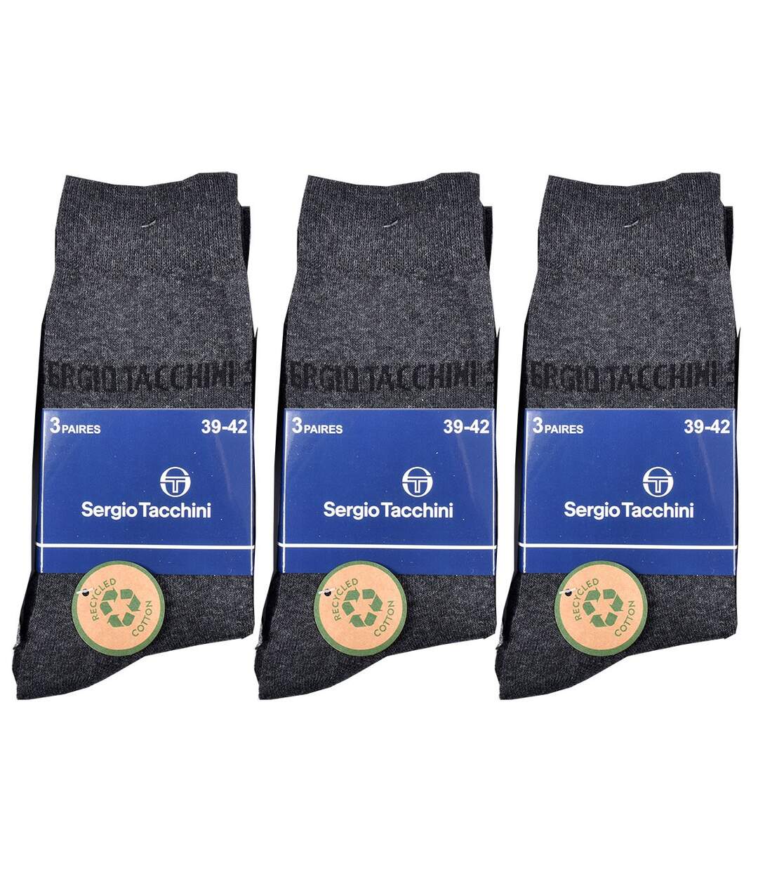 Chaussettes Homme VILLE SERGIO TACCHINI Pack de 9 Paires 0687 ANTHRA-3