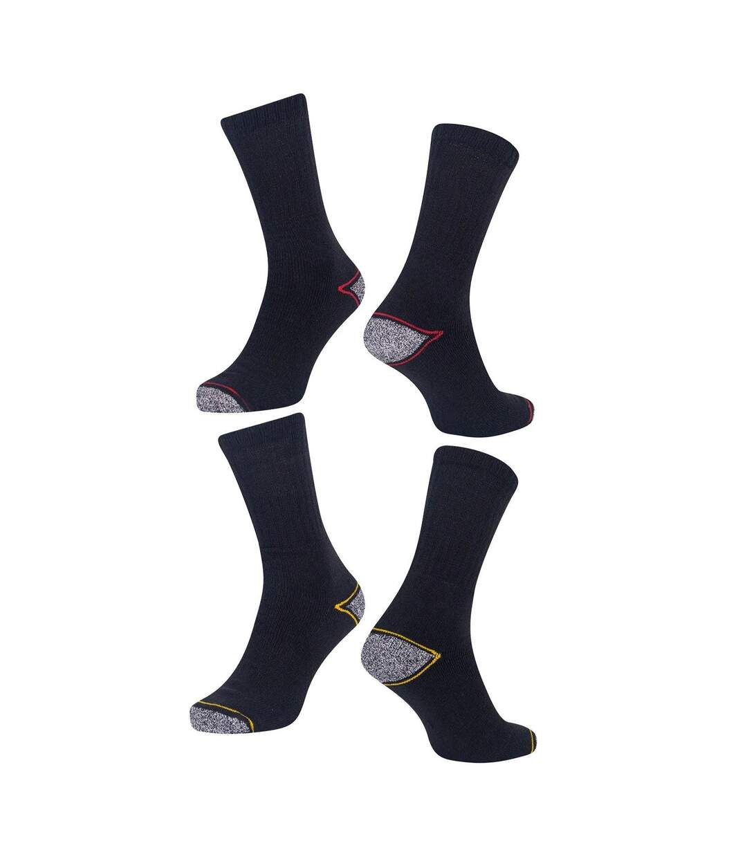 Pack Of 12  Mens Heavy Duty Work Socks  Black Grey Iron Mountain-2