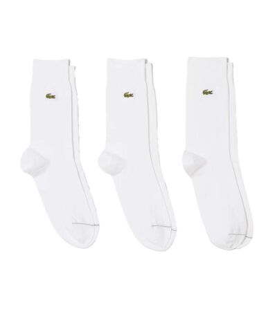 3x paires de chaussettes blanches homme lacoste ra8142 - 39/42
