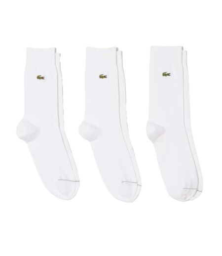3x paires de chaussettes blanches homme lacoste ra8142 - 39/42