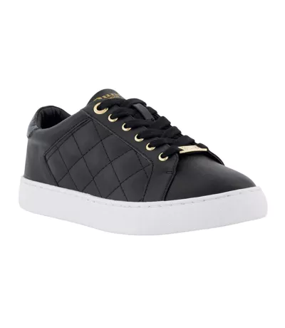 Baskets Style Matelassé Ellenar Adulte Noir Blanc Dune London