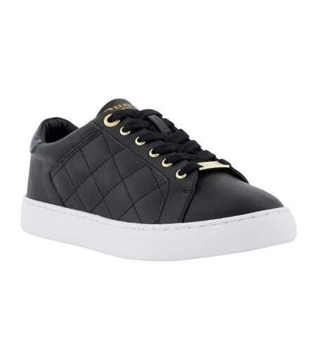 Baskets Style Matelassé Ellenar Adulte Noir Blanc Dune London