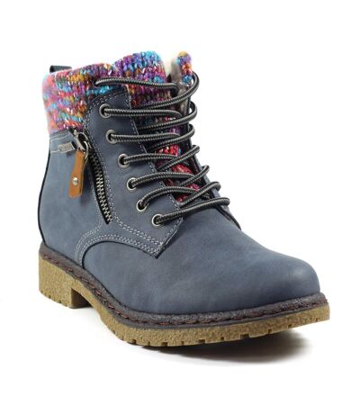 Bottines jalapeno femme bleu Lunar