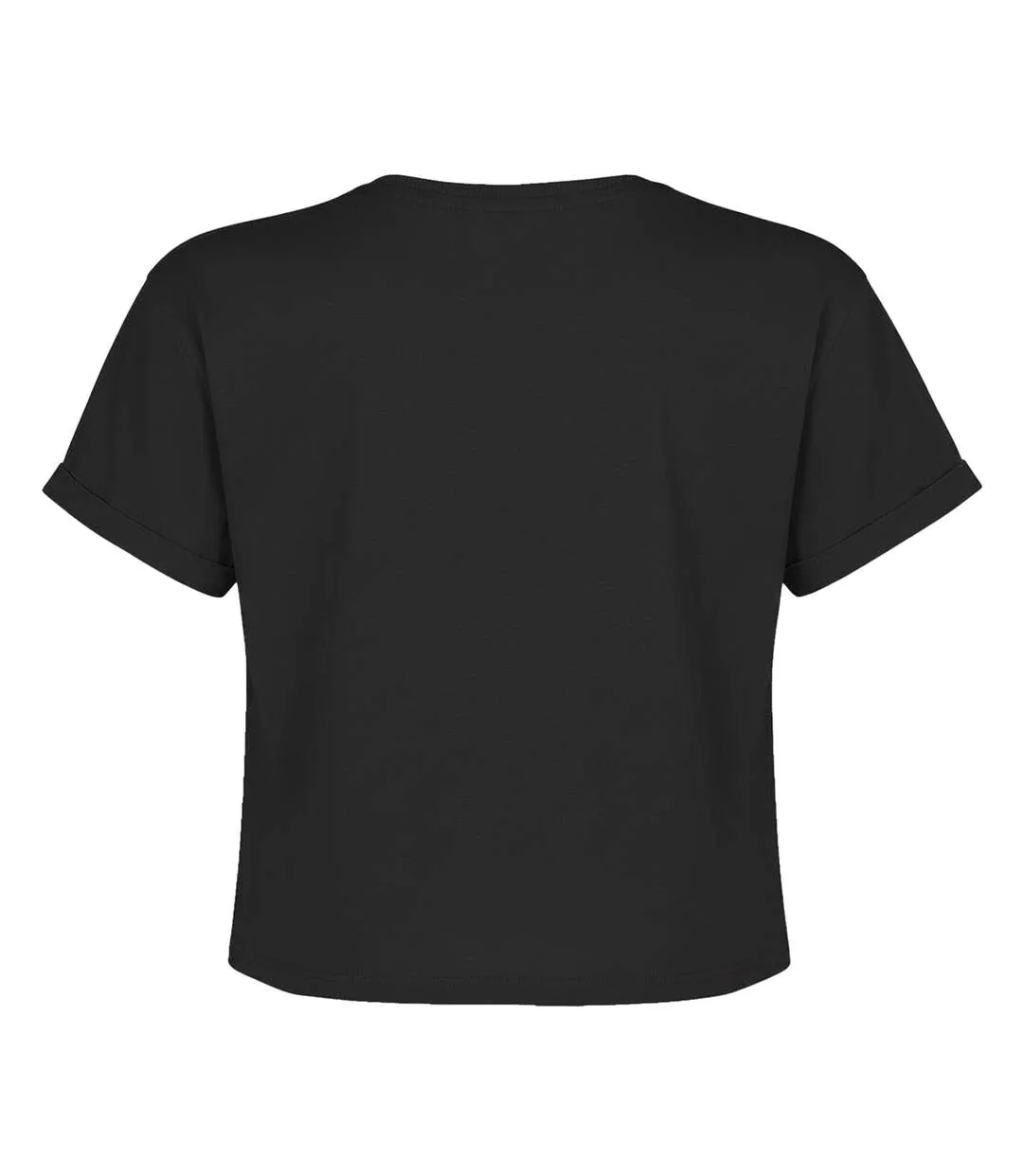 Womens/ladies Record Run Dmc Crop Top Charcoal Amplified-2