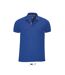 Polo homme couleurs drapeaux - 00576 - bleu roi col bleu blanc rouge