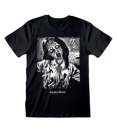 Junji-Ito Unisex Adult Bleeding T-Shirt (Black/White)