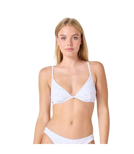 Haut de maillot de bain triangle armaturé blanc Macramé