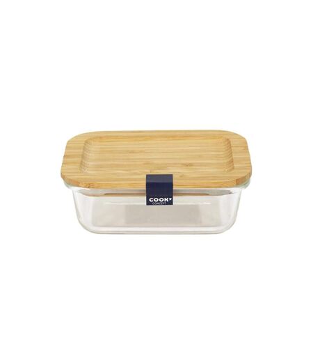 Lunch Box Verre & Bambou Repas 32cl Transparent