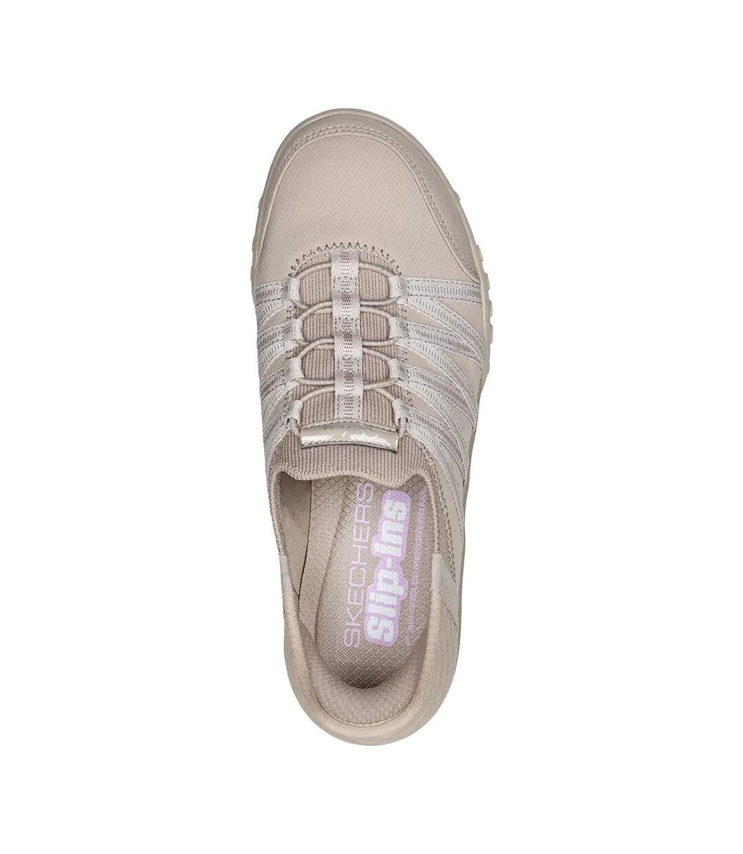 Womens/ladies Roll With Me Trainers Taupe Skechers-4