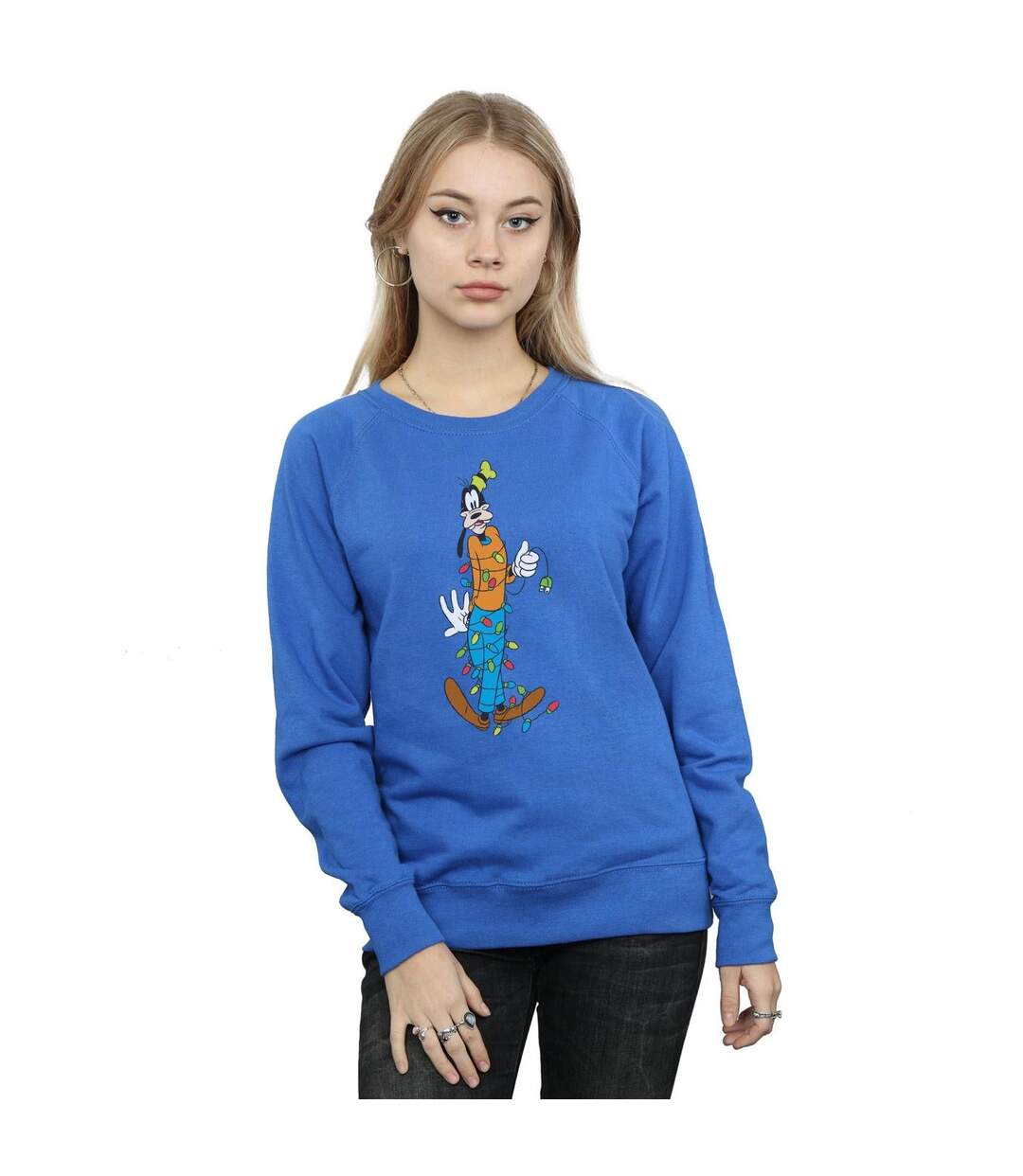 Disney Sweat Femme/Les femmes Goofy Christmas Lights (Bleu royal) - UTBI28113-2