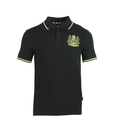 Polo Motif Emblème Adulte Noir Jaune Aquascutum