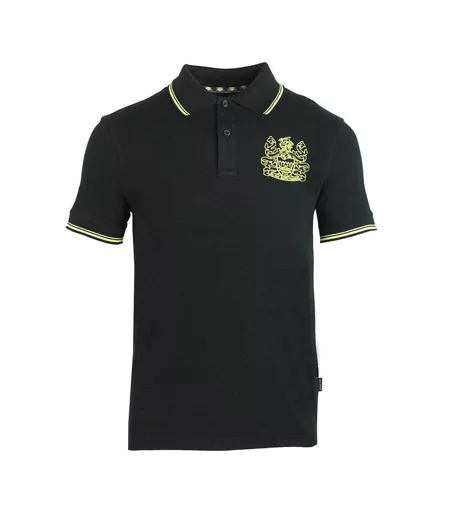 Polo Motif Emblème Adulte Noir Jaune Aquascutum
