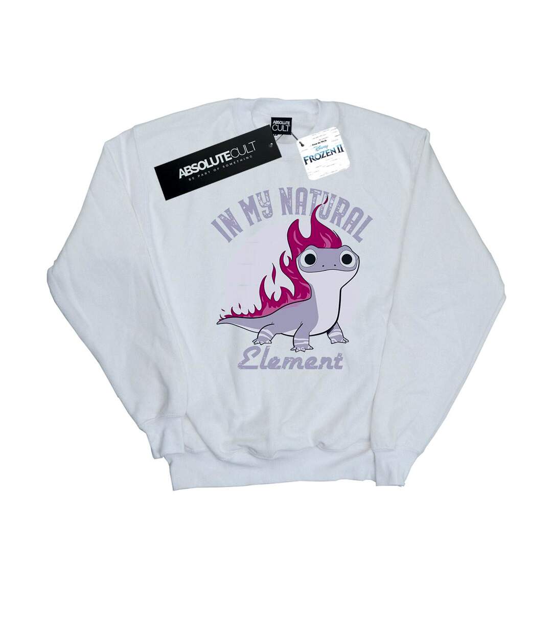 Disney - Sweat FROZEN SALAMANDER BRUNI ELEMENT - Femme (Blanc) - UTBI18944-1