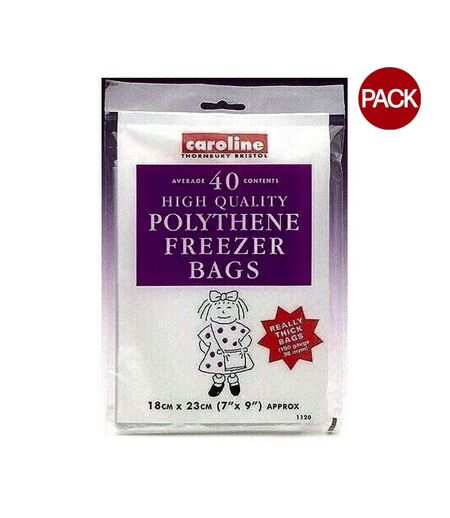 Caroline Freezer Bag (Pack of 40) (White) (One Size) - UTST6664