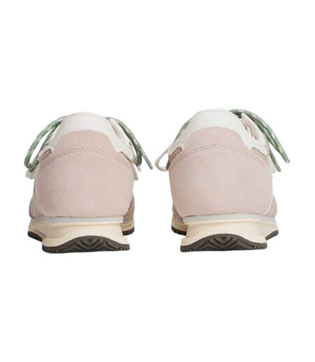 Womens/ladies Mesh Lace Up Flat Trainers Beige Tommy Jeans