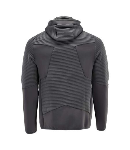 Mens Customised Hooded Fleece Jacket Stone Grey Mascot