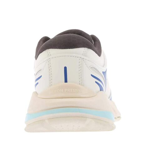 Womens/ladies block stepper trainers white/blue/orange Heron Preston