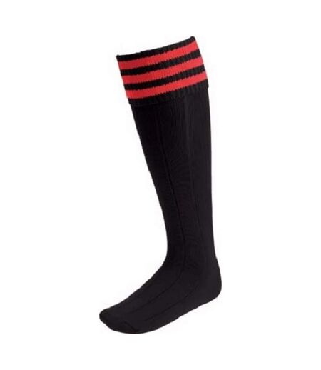 Euro - Chaussettes de foot - Homme (Noir / Rouge) - UTCS1206