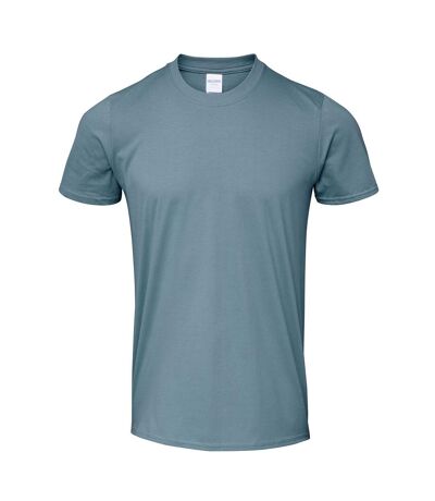 T-shirt softstyle homme bleu de gris Gildan