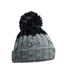 Bonnet Apres Gris Clair Noir Beechfield-1