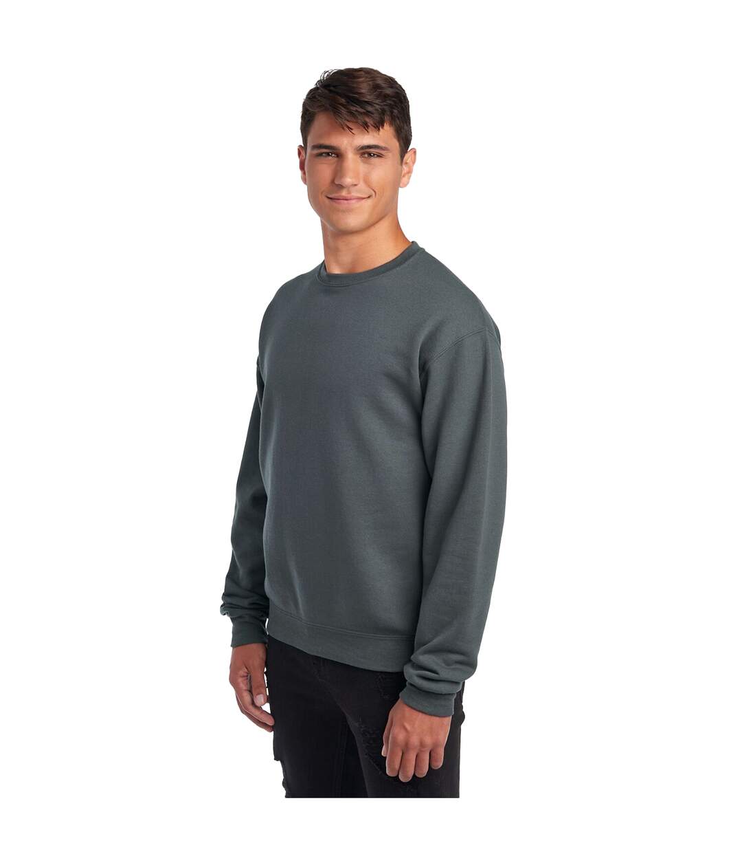 Sweat Adulte Gris Charbon Jerzees Colours-1