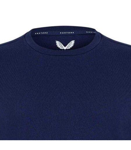 Mens Leisure Short-sleeved T-shirt Peacoat Castore