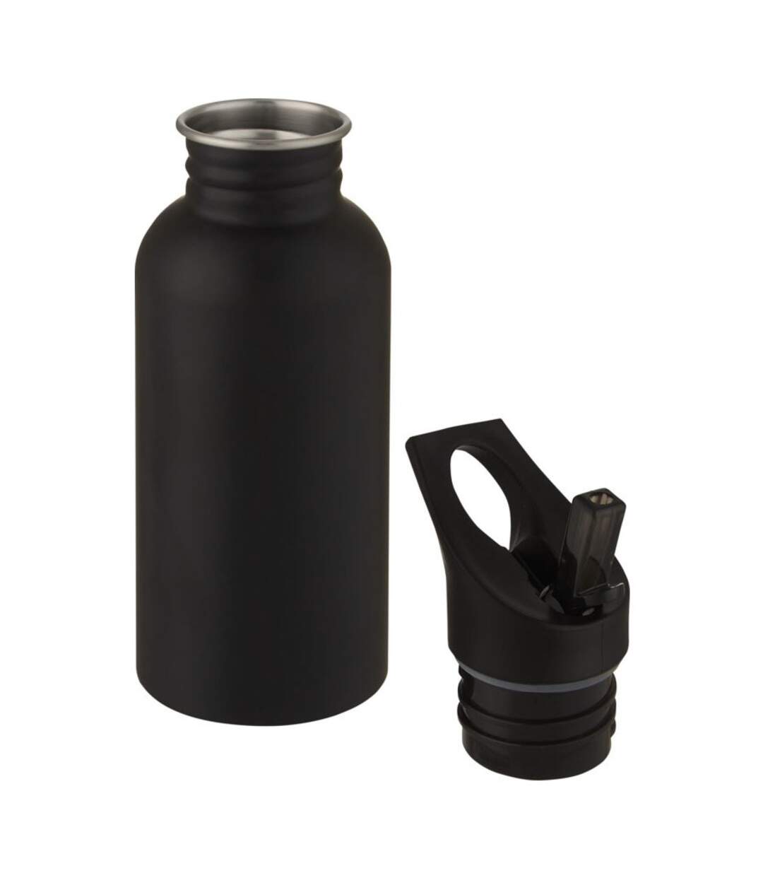 Lexi Stainless Steel Water Bottle One Size Solid Black Bullet-2
